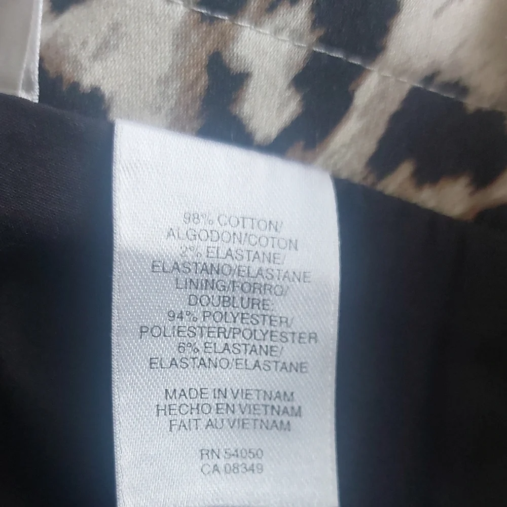 Jones New York Black and White Pencil Skirt Knee-Length Casual - Picture 5 of 6